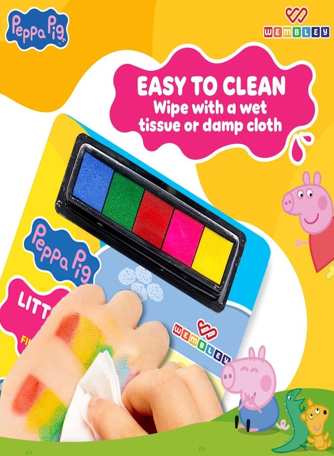 ويمبلي كتاب ويمبلي للتلوين والرسم بالأصابع لشخصية بيبا بيج، مع 5 ألوان حبر للرسم بالأصابع، مناسب للأولاد والبنات من عمر 3 إلى 6 سنوات فما فوق. ألوان غير سامة، سهلة التنظيف، قابلة للغسل. هدية مثالية لأعياد الميلاد. - Image 5